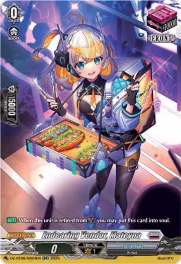 Endearing Vendor, Mateyna (SR) (DZ-BT06/SR24EN), DZ-BT06: Generation Dragenesis — Vanguard card price