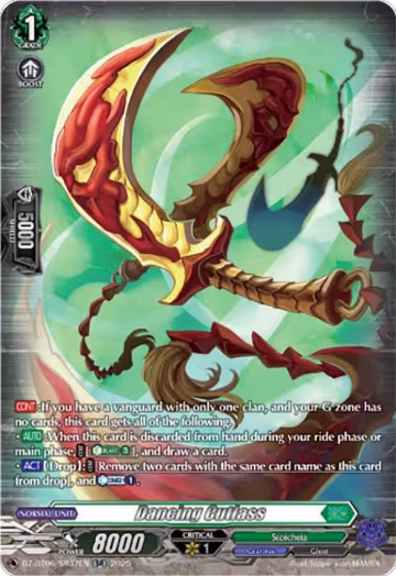 Dancing Cutlass (SR) (DZ-BT06/SR37EN), DZ-BT06: Generation Dragenesis — Vanguard card price