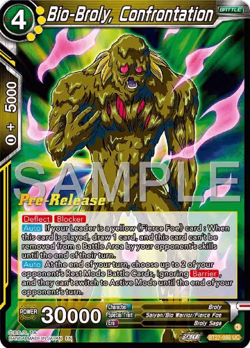 Bio-Broly, Confrontation (BT27-086), History of Z Pre-Release Cards — DB Super card price