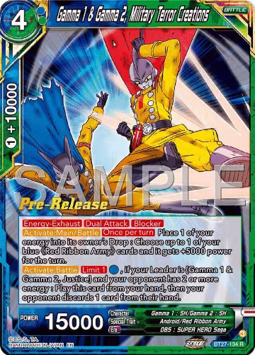 Gamna 1 & Gamma 2, Military Terror Creations (BT27-134), History of Z Pre-Release Cards — DB Super card price