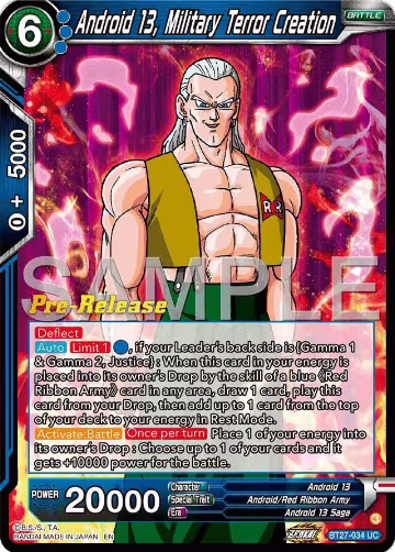 Android 13, Military Terror Creation (BT27-034), History of Z Pre-Release Cards — DB Super card price