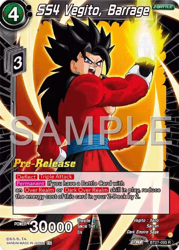 SS4 Vegito, Barrage (BT27-093) — card price