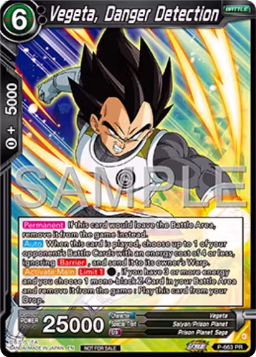Vegeta, Danger Detection (Deluxe Pack 2025 Vol.1) (P-663), Promotion Cards — DB Super card price