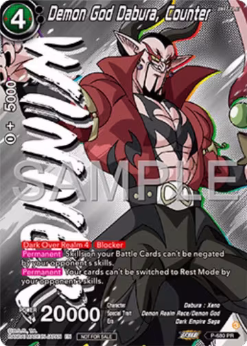 Demon God Dabura, Counter (Zenkai Series Tournament Pack Vol.11) (Winner) (P-680), Tournament Promotion Cards — DB Super card price