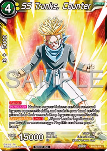 SS Trunks, Counter (Zenkai Series Tournament Pack Vol.11) (P-676), Tournament Promotion Cards — DB Super card price