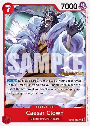 Caesar Clown (006) (OP10-006), Royal Blood Release Event Cards — One Piece card price