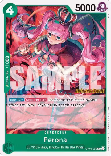 Perona (036) (OP10-036), Royal Blood Release Event Cards — One Piece card price