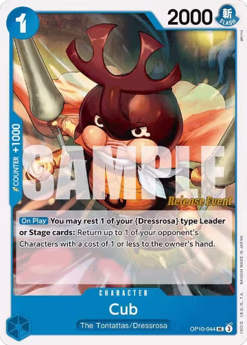 Cub (OP10-044), Royal Blood Release Event Cards — One Piece card price