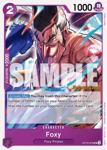 Foxy (OP10-075), Royal Blood Release Event Cards — One Piece card price
