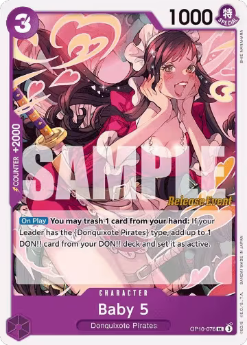 Baby 5 (OP10-076), Royal Blood Release Event Cards — One Piece card price