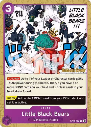 Little Black Bears (OP10-080), Royal Blood Release Event Cards — One Piece card price