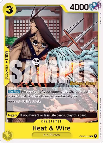 Heat & Wire (OP10-110), Royal Blood Release Event Cards — One Piece card price