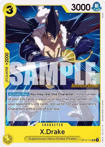 X.Drake (OP10-114), Royal Blood Release Event Cards — One Piece card price