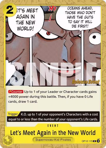 Let's Meet Again in the New World (OP10-115), Royal Blood Release Event Cards — One Piece card price