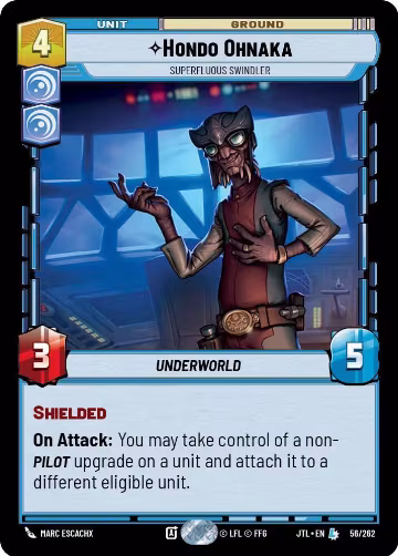 Hondo Ohnaka - Superfluous Swindler (056/262), Jump to Lightspeed — Star Wars card price