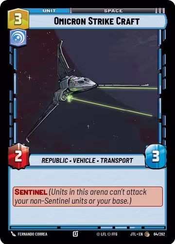 Omicron Strike Craft (064/262), Jump to Lightspeed — Star Wars card price