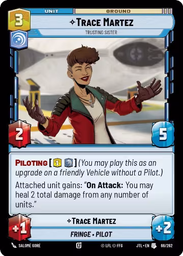 Trace Martez - Trusting Sister (066/262), Jump to Lightspeed — Star Wars card price