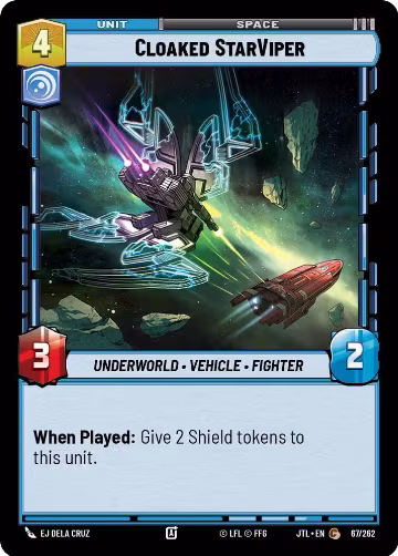Cloaked StarViper (067/262), Jump to Lightspeed — Star Wars card price
