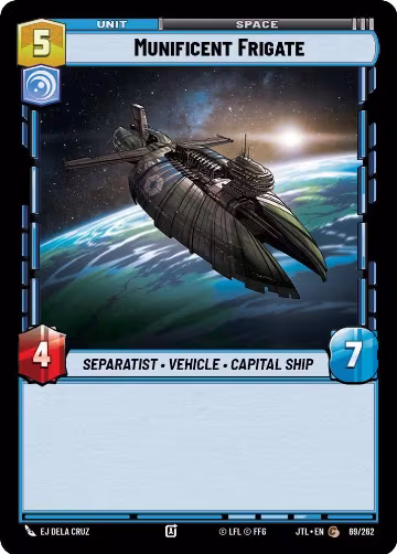 Munificent Frigate (069/262), Jump to Lightspeed — Star Wars card price