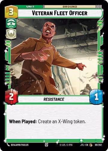 Veteran Fleet Officer (099/262), Jump to Lightspeed — Star Wars card price