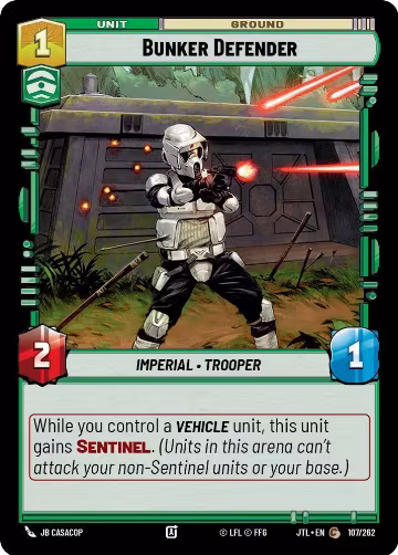 Bunker Defender (107/262), Jump to Lightspeed — Star Wars card price