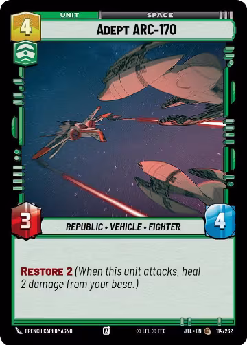 Adept ARC-170 (114/262), Jump to Lightspeed — Star Wars card price