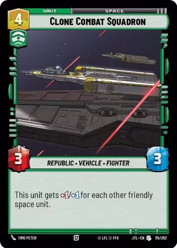 Clone Combat Squadron (115/262), Jump to Lightspeed — Star Wars card price