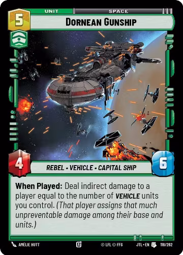 Dornean Gunship (116/262), Jump to Lightspeed — Star Wars card price