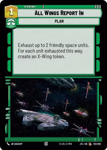 All Wings Report In (122/262), Jump to Lightspeed — Star Wars card price