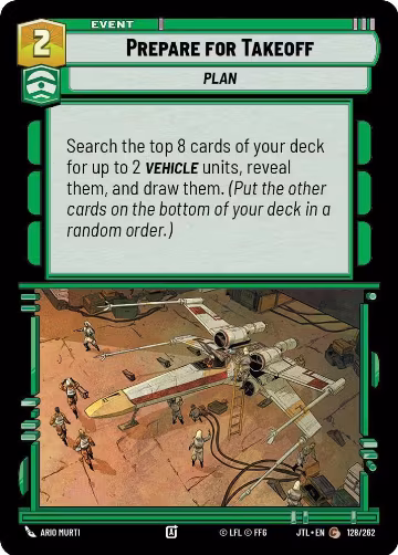 Prepare for Takeoff (128/262), Jump to Lightspeed — Star Wars card price