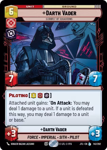 Darth Vader - Scourge of Squadrons (142/262), Jump to Lightspeed — Star Wars card price