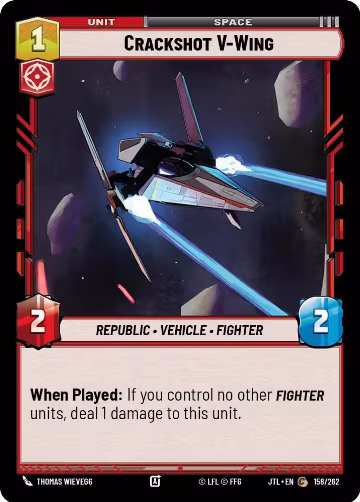 Crackshot V-Wing (158/262), Jump to Lightspeed — Star Wars card price