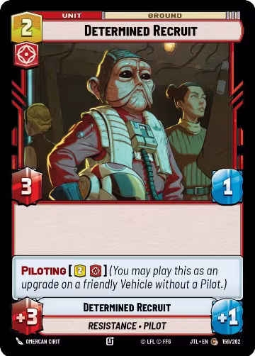 Determined Recruit (159/262), Jump to Lightspeed — Star Wars card price