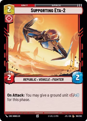 Supporting Eta-2 (160/262), Jump to Lightspeed — Star Wars card price