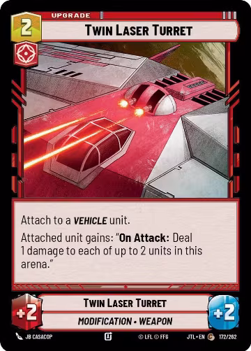 Twin Laser Turret (172/262), Jump to Lightspeed — Star Wars card price