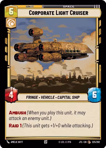 Corporate Light Cruiser (225/262), Jump to Lightspeed — Star Wars card price