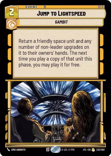 Jump to Lightspeed (232/262), Jump to Lightspeed — Star Wars card price