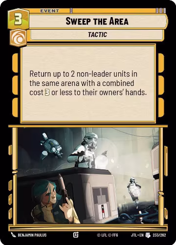 Sweep the Area (233/262), Jump to Lightspeed — Star Wars card price