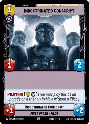 Indoctrinated Conscript (236/262), Jump to Lightspeed — Star Wars card price