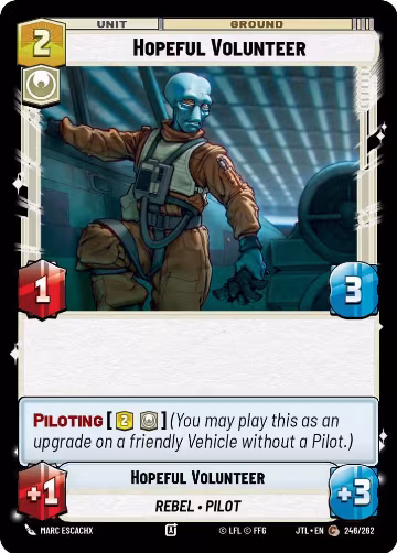 Hopeful Volunteer (246/262), Jump to Lightspeed — Star Wars card price