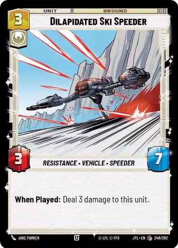 Dilapidated Ski Speeder (248/262), Jump to Lightspeed — Star Wars card price