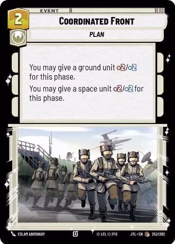 Coordinated Front (253/262), Jump to Lightspeed — Star Wars card price