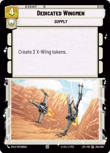 Dedicated Wingmen (254/262), Jump to Lightspeed — Star Wars card price