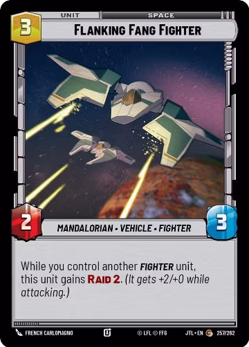 Flanking Fang Fighter (257/262), Jump to Lightspeed — Star Wars card price