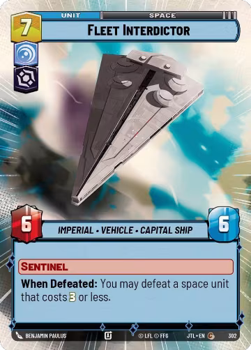 Fleet Interdictor (Hyperspace) (302), Jump to Lightspeed — Star Wars card price