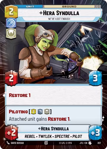 Hera Syndulla - We've Lost Enough (Hyperspace) (307), Jump to Lightspeed — Star Wars card price