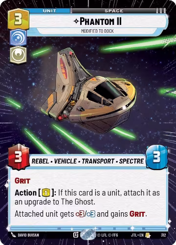 Phantom II - Modified to Dock (Hyperspace) (312), Jump to Lightspeed — Star Wars card price