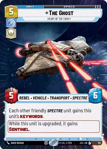 The Ghost - Heart of the Family (Hyperspace) (315), Jump to Lightspeed — Star Wars card price