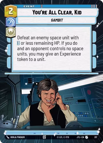 You're All Clear, Kid (Hyperspace) (317), Jump to Lightspeed — Star Wars card price