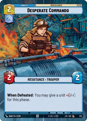 Desperate Commando (Hyperspace) (322), Jump to Lightspeed — Star Wars card price